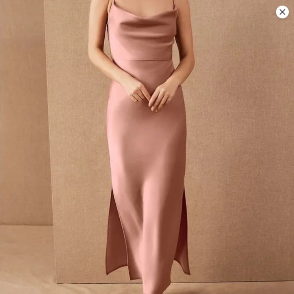 BHLDN Pink Midi Dress